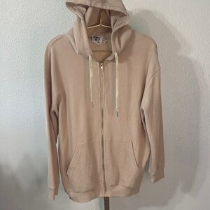 Princess Polly cream Knit lightweight zippy- Size Small